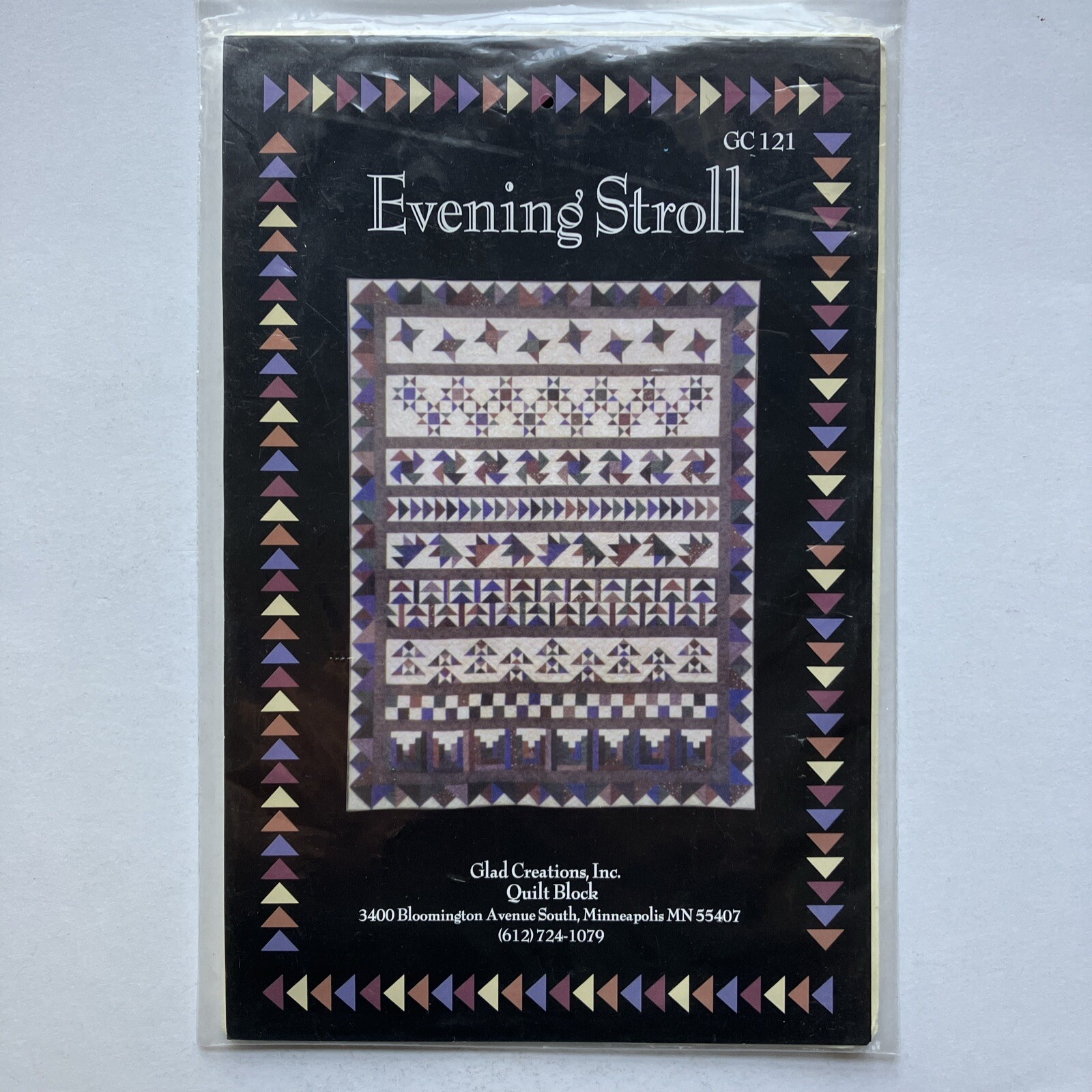 Glad Creations Evening Stroll GC121 Quilt Pattern Size 68" x 88" Brand New