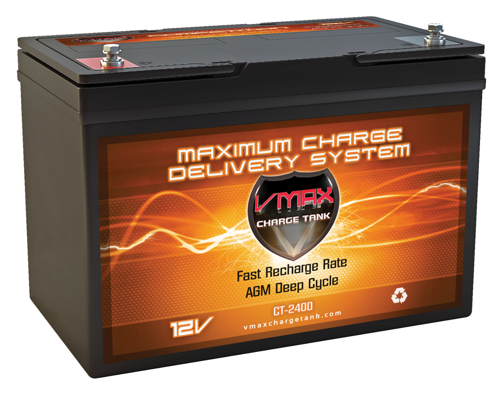 Car Audio Battery AGM VMAX CT2400 12V Power Cell Battery for 2400W rms/4800W