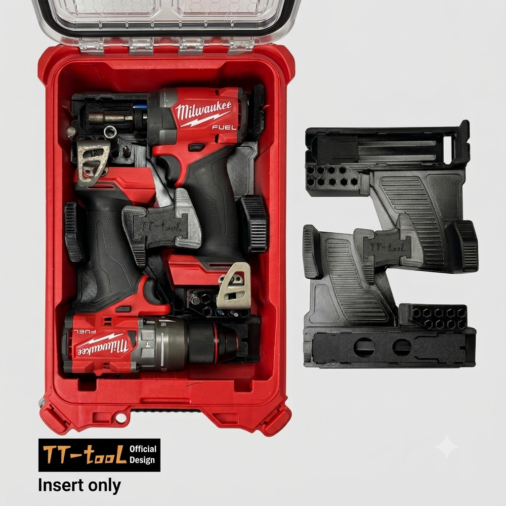 Fits Milwaukee M18 FUEL Impact & Hammer Drill PACKOUT Insert (Insert Only)