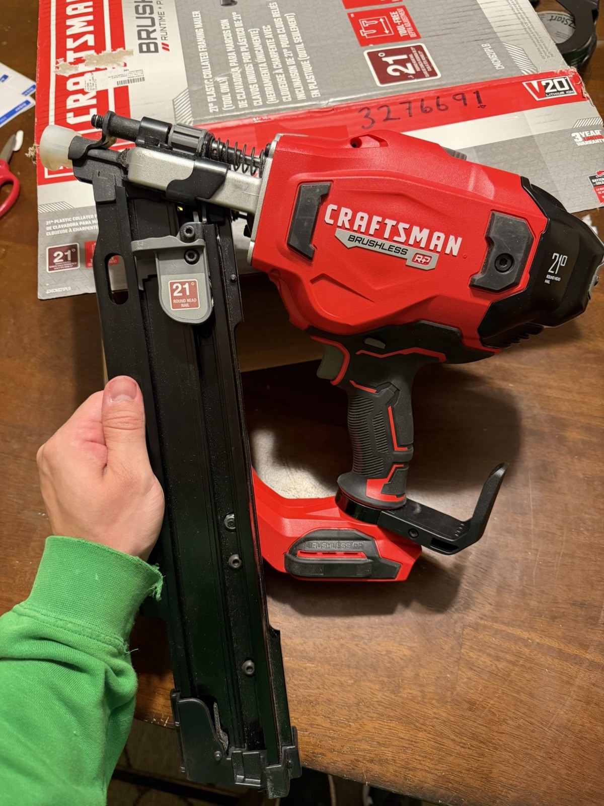 Craftsman V20* Brushless Rp Cordless 21 Degree Framing Nailer FOR PARTS