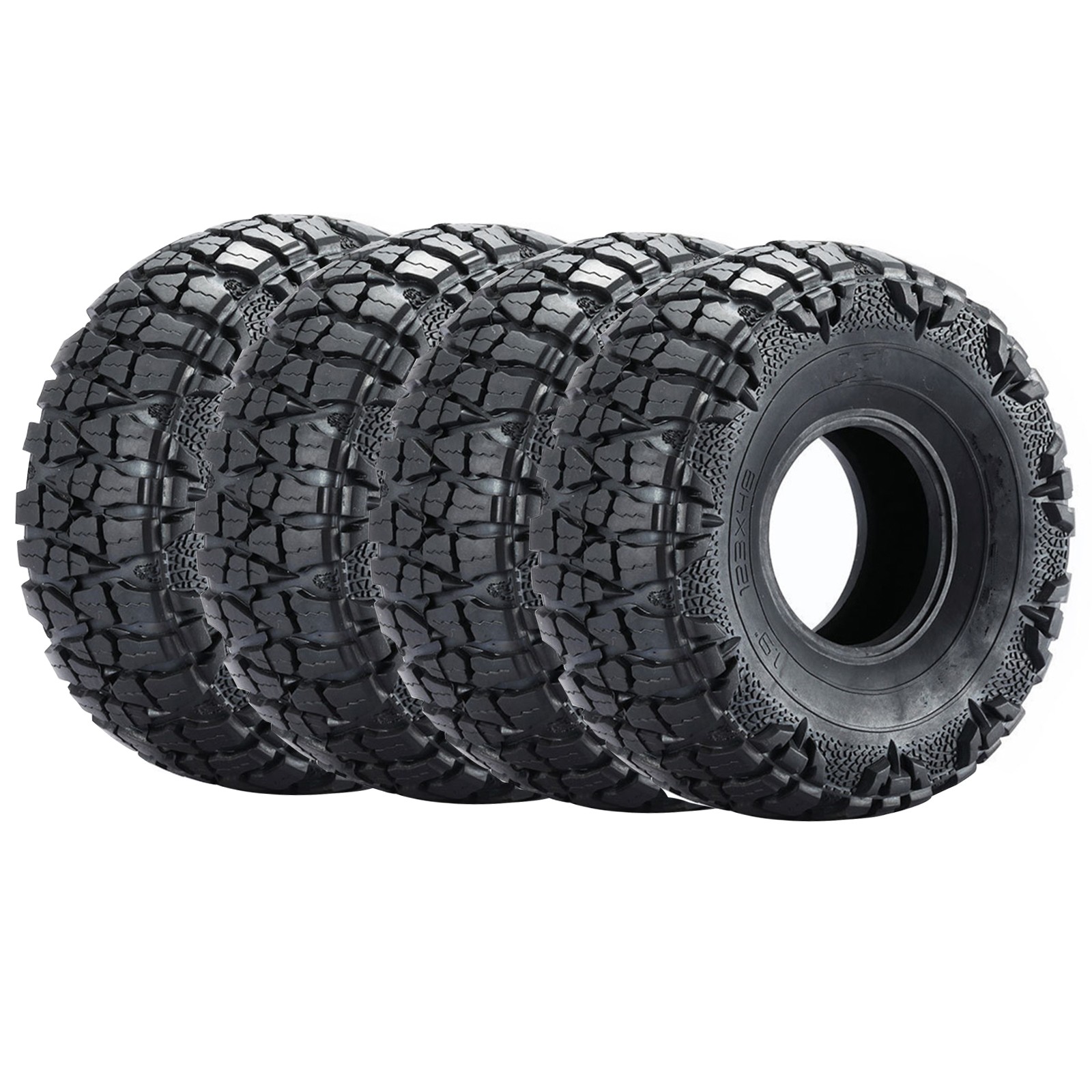 4x 1.9" Mud Grappler RC Car Wheel Tires For Axial SCX10 TRX4 GEN8 90046 1/10
