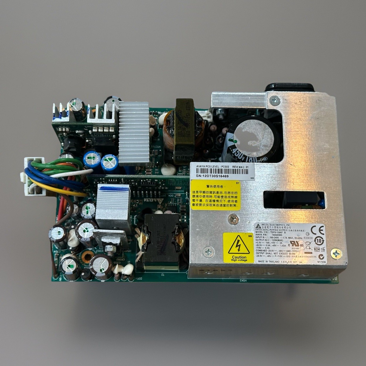Delta/ Avaya PCS Level TDPS-138AF B Switching Power Supply 700500985