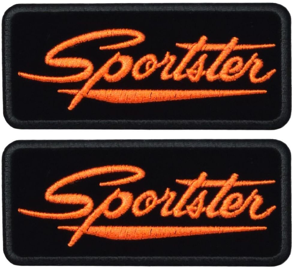 Sportster Harley Biker Chopper Patch | 2PC IRON ON SEW 4"X 1.75"