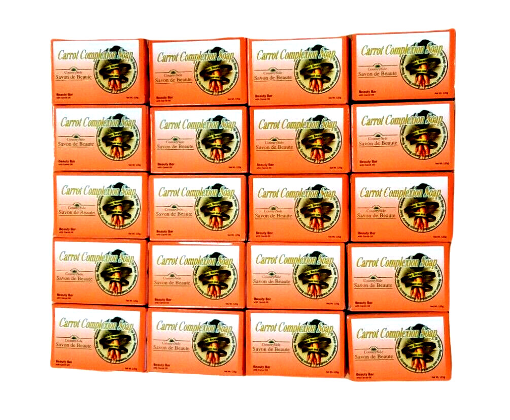 20BARS Carrot Complexion Soap Beauty Bar with Carrot Oil -125g FREE  SHIPPING