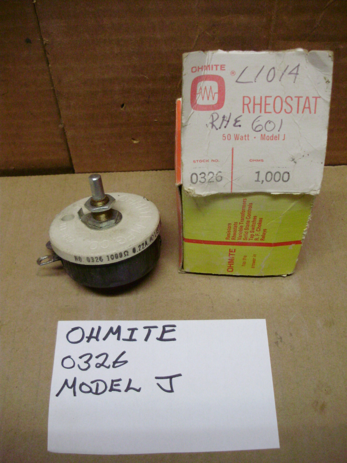 Arrow-Hart Ohmite Heater, Tap Switch, Rheostat