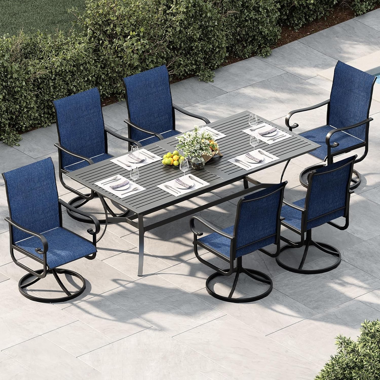 Patio Swivel Chairs Set of 2 Outdoor Dining Chairs Swivel Rocking Patio Chairs