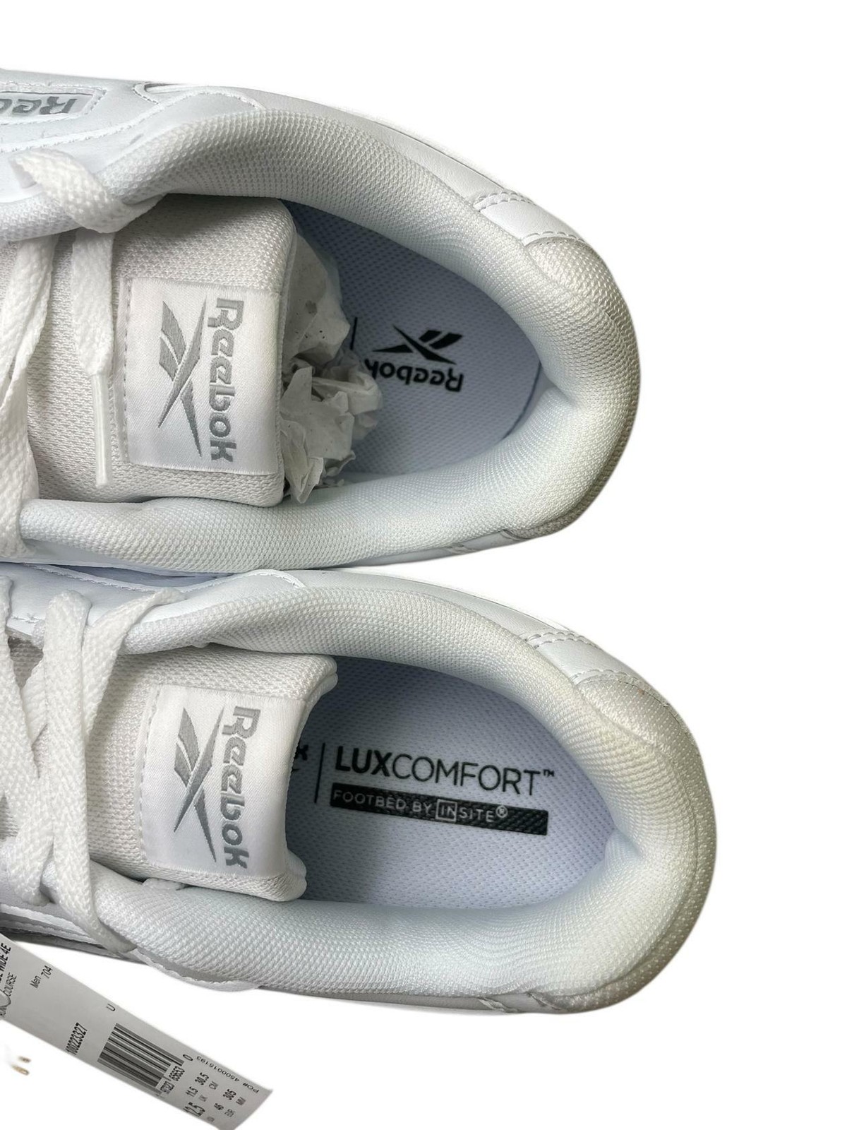 Reebok Men Running Sneaker 100223327 Glide Wide White Cold Grey Size 15 4E