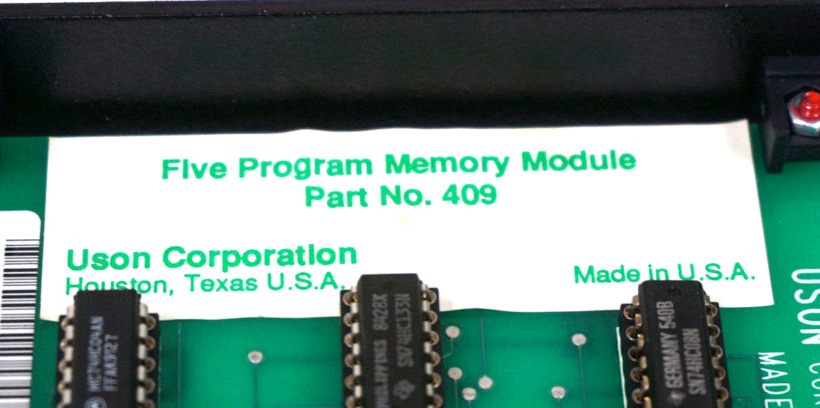 REFURBISHEDUSON CORPORATION PART NO. 409 FIVE PROGRAM MEMORY MODULE