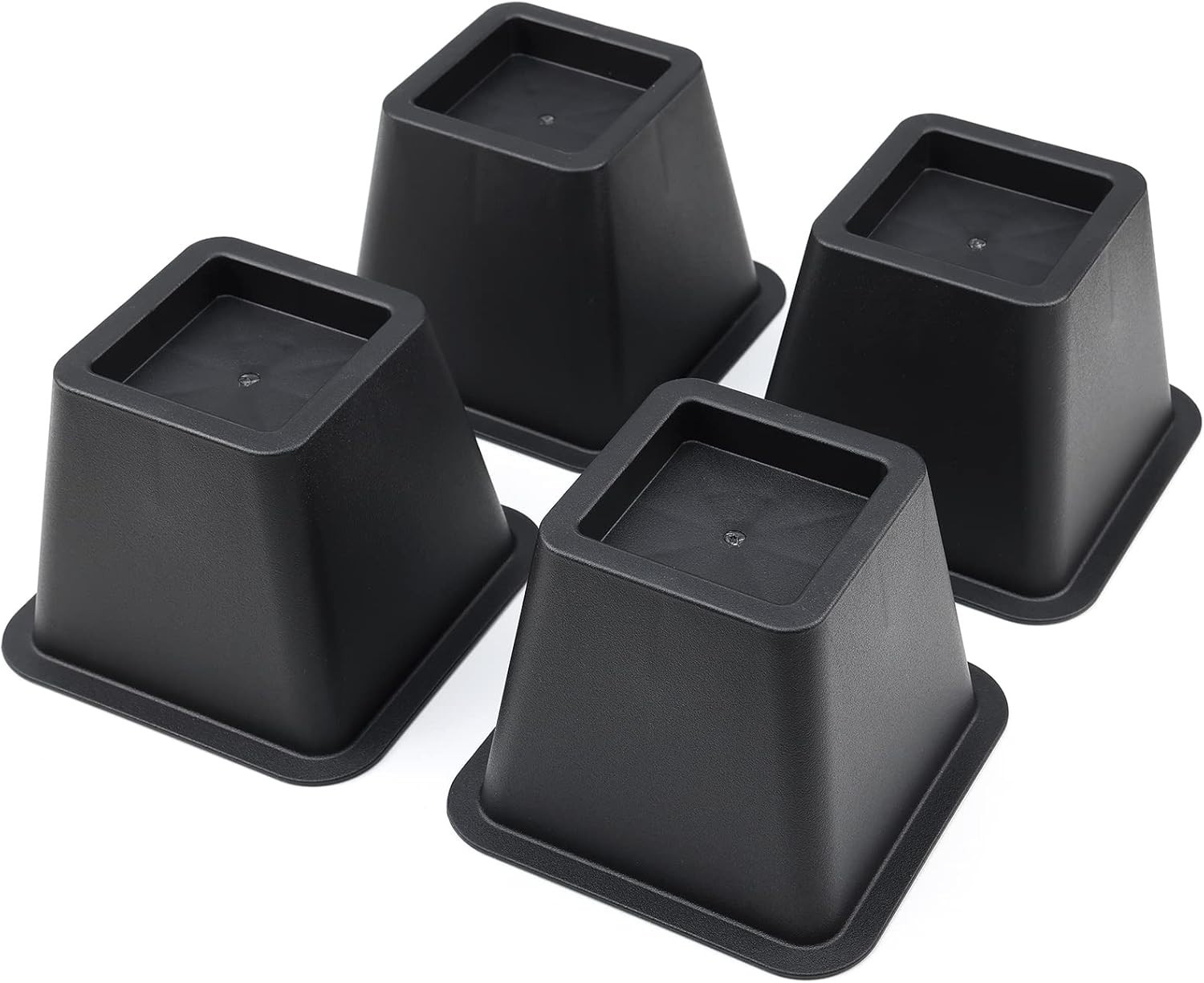 Set of 4 Bed Risers Heavy Duty Square Furniture Frame Lift for Couch Chair 4"