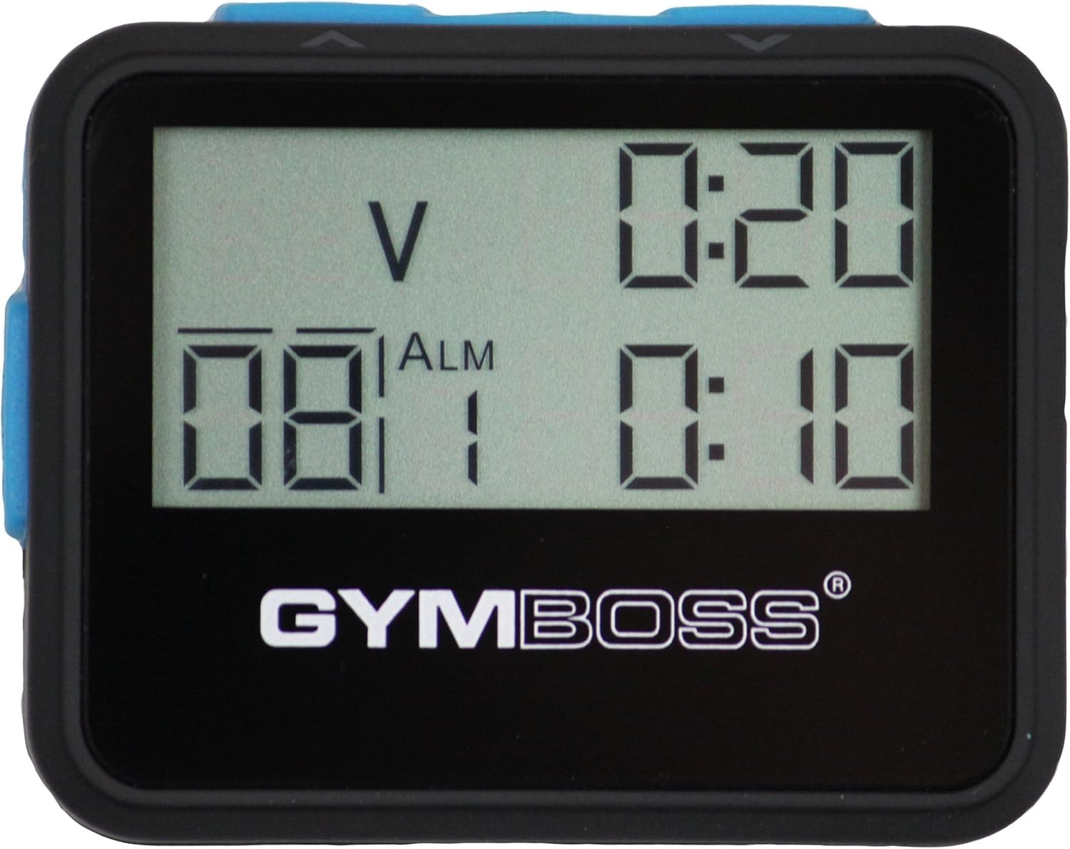 Compact Interval Timer & Stopwatch - Black/Blue for Ultimate Workout Precision