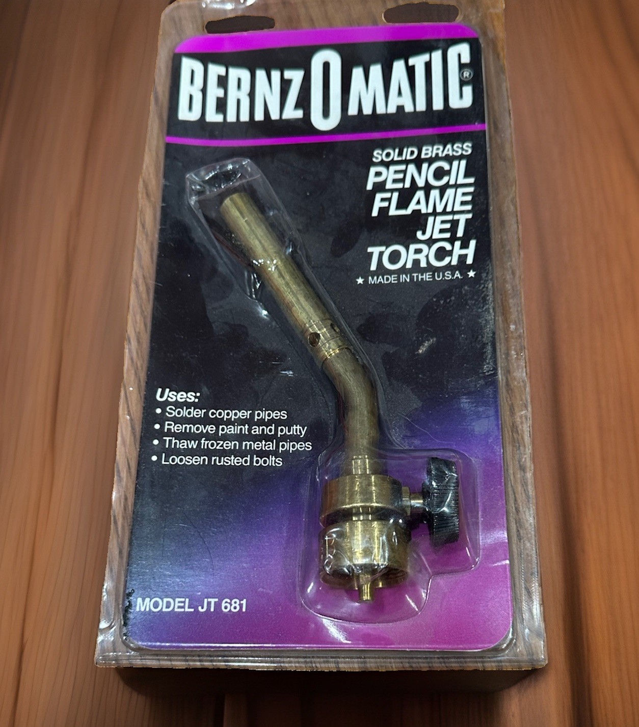 NEW Bernzomatic Solid Brass Pencil Flame Jet Torch Model JT-681 MADE IN USA!
