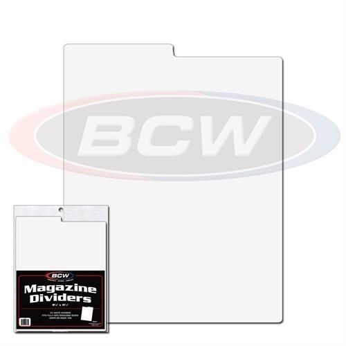 NEW (50 CT) BCW Magazine Divider- White with Write on Index Tab
