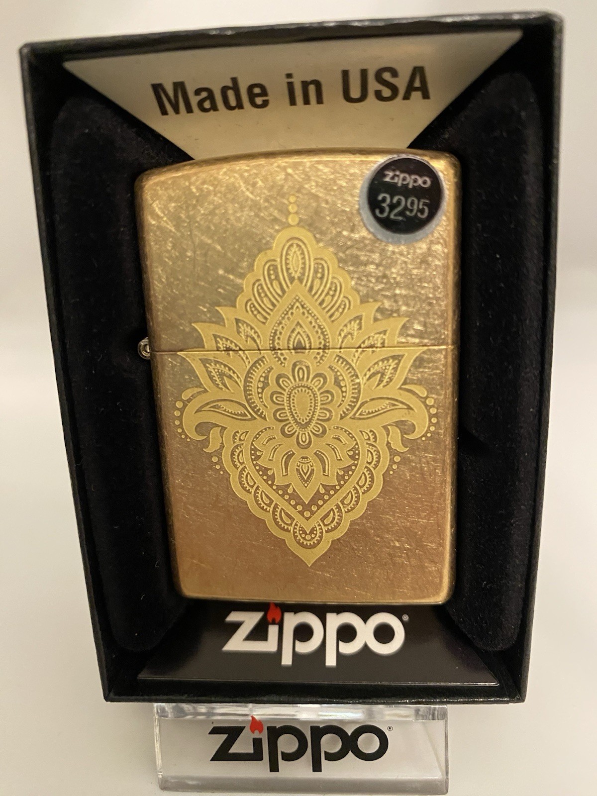Zippo Henna Tattoo On A Brass 2021 Lighter