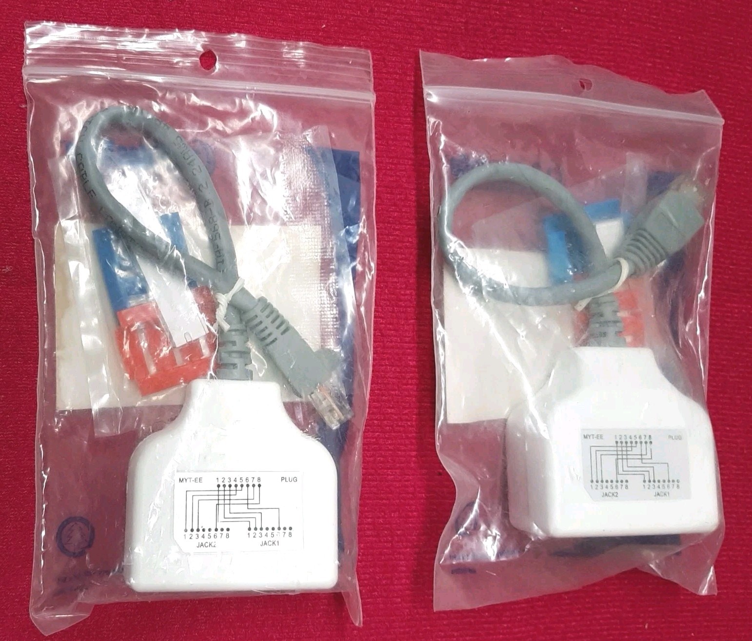 Set of 2 Network RJ45 Splitters / Combiners - Part Number 37133 -Brand New
