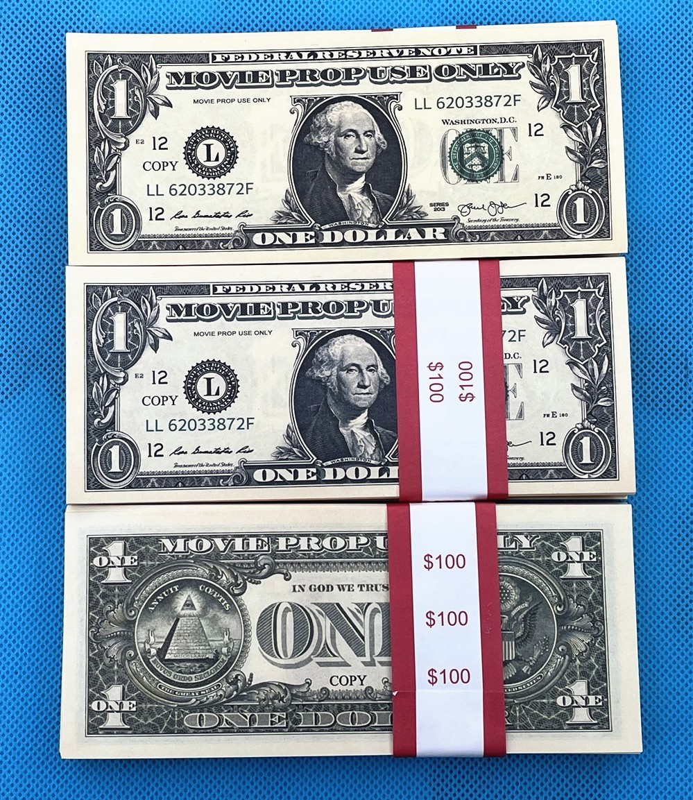 300 Pieces Of $1 movie prop toy money play fake bills for video, Learning Toys