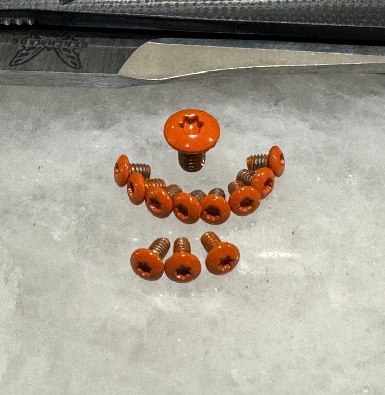 Rescue Orange Stainless Torx Screws For Benchmade 940-2 G10 940BK-2014 Knife