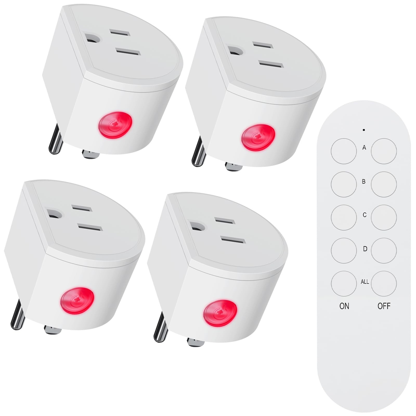 SURNICE Remote Control Switch 10A Wireless Outlet 130FT