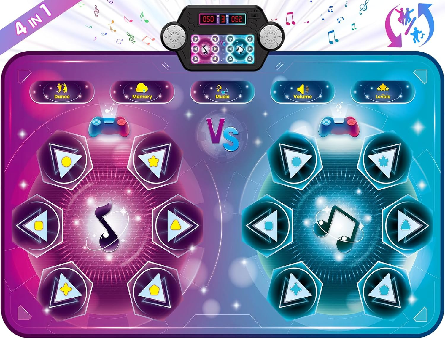 Tapetes de baile electrónicos extra grandes mejorados, plataforma de baile