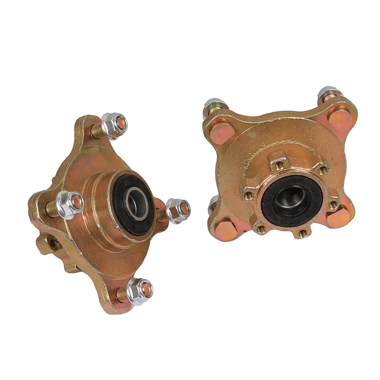Go Kart ATV Quad Steering Spindle + 4 Stud Wheel Hub + Front Disc Brake Caliper