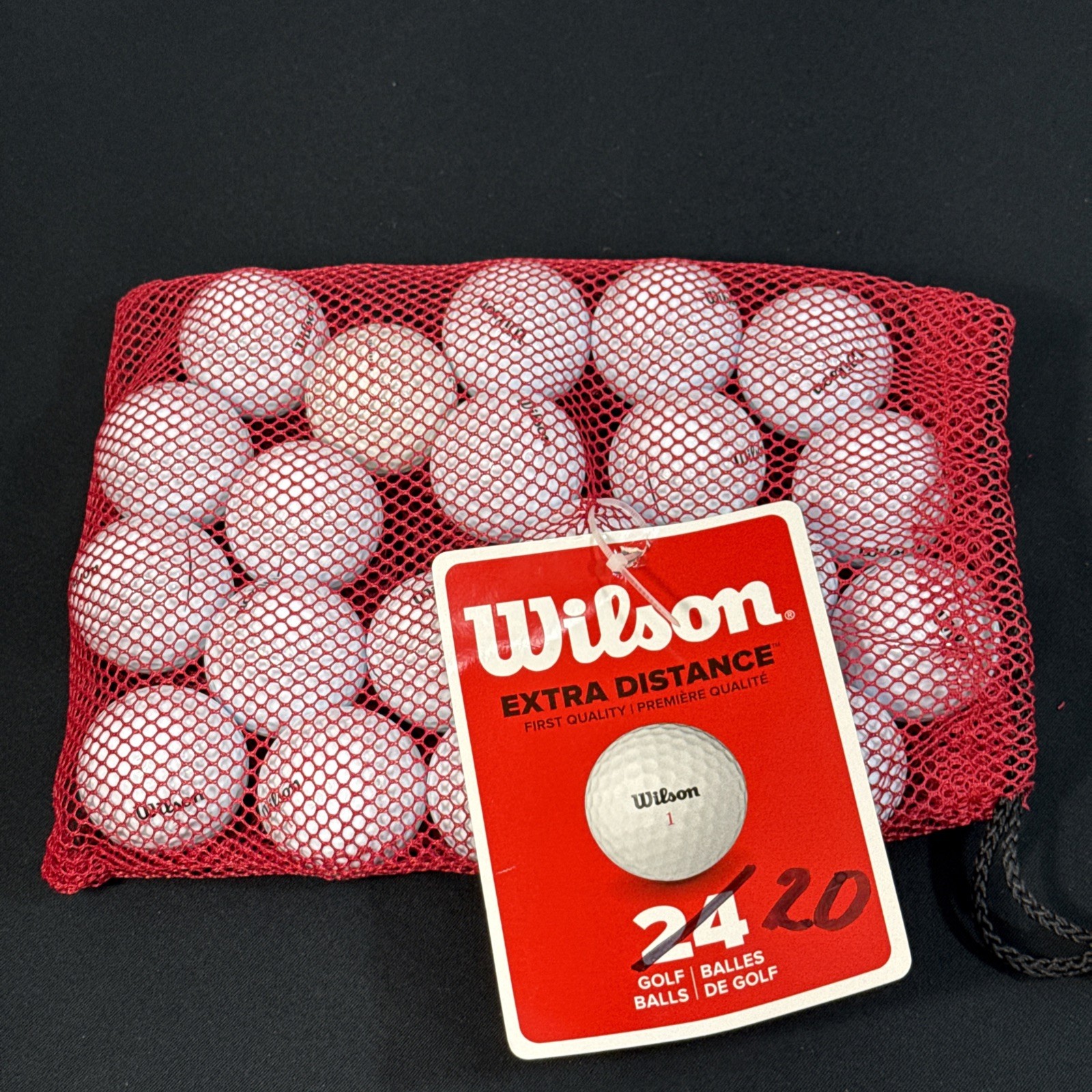 20 New Wilson Golf Balls Extra Distance First Quality Ships Next Day! Linksman