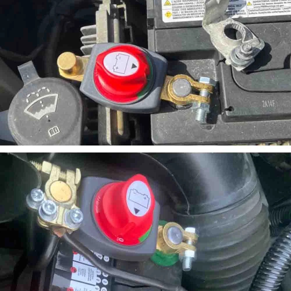12-48V Top Post Battery Disconnect Switch - Marine Isolator/Cut-Off, Universal