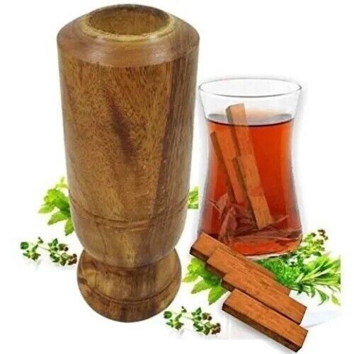 Ayurvedic Herbal Diabetics Control Wooden Tumbler Made of Vijaysar Tree Wood 1pc