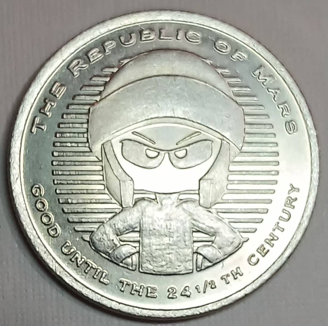 THE REPUBLIC OF MARS. MARVIN the MARTIAN Coin Warner Bros. Looney Tunes NYC Coin
