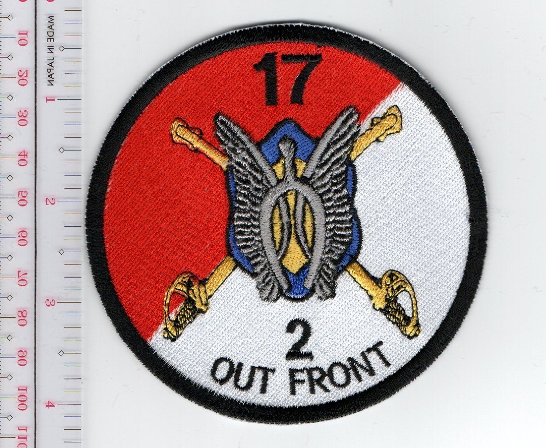 US Army 17th Cavalry 2nd Squadron Out Front Patch NO TARIFF