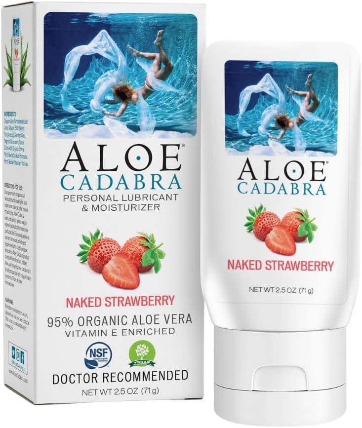 Flavored Personal Lubricant and Vaginal Moisturizer, Organic Edible Aloe Lube fo