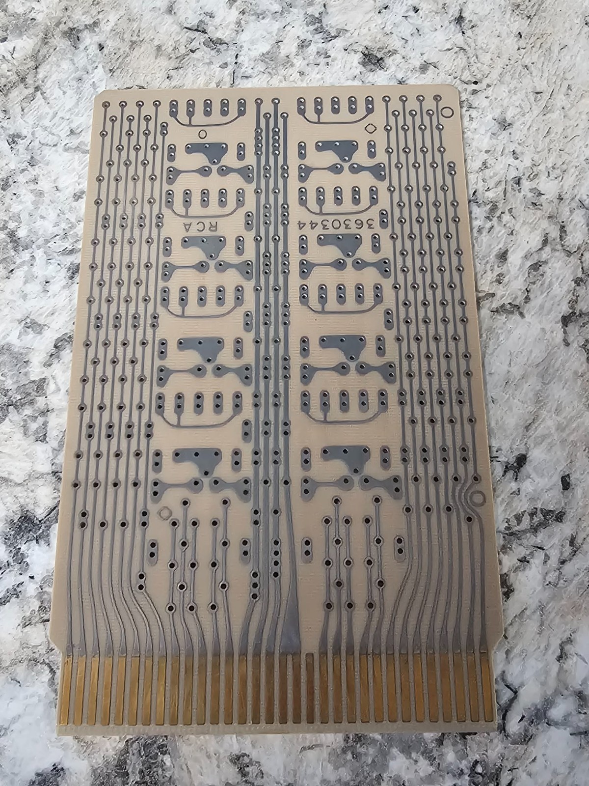 New Gold Vintage Retro Clean Rare RCA Breadboard Card Module Interface 32P Card