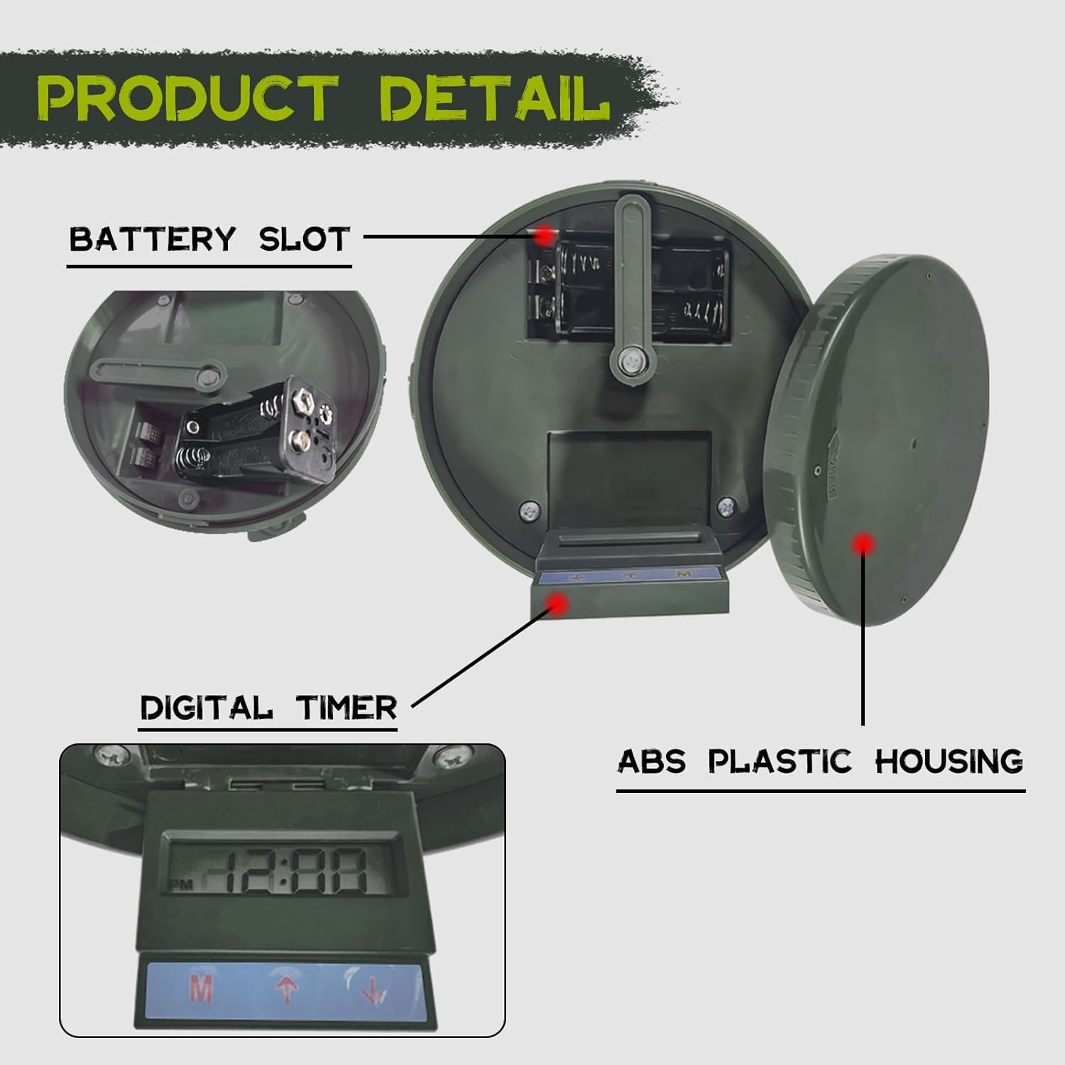 Deer Feeder Kit - Digital Timer - Metal Spin Plate - Easy Setup - All-in-ONE