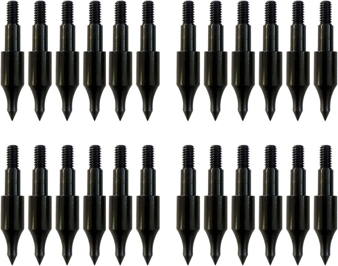 12 or 24 Pc Steel 100 Grain Archery Arrow Field Point Field Tips Practice Target