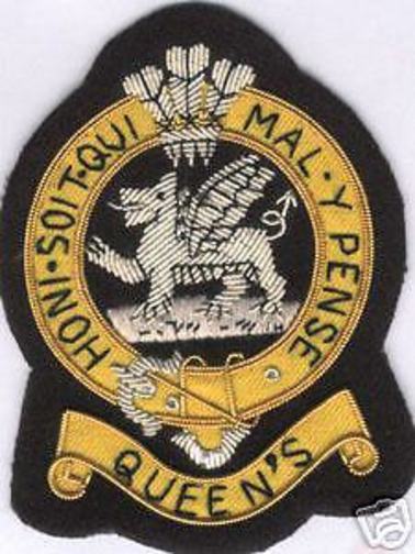 Britain English BEF England Devon Royal Unit Army Queens Patch Regiment UK RAF Q