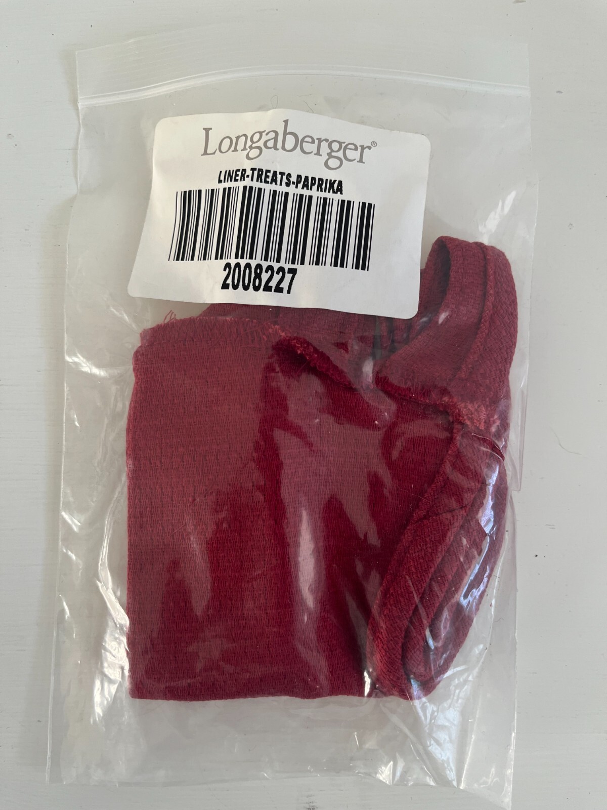 Longaberger Paprika Liner for Treats Basket #2008227