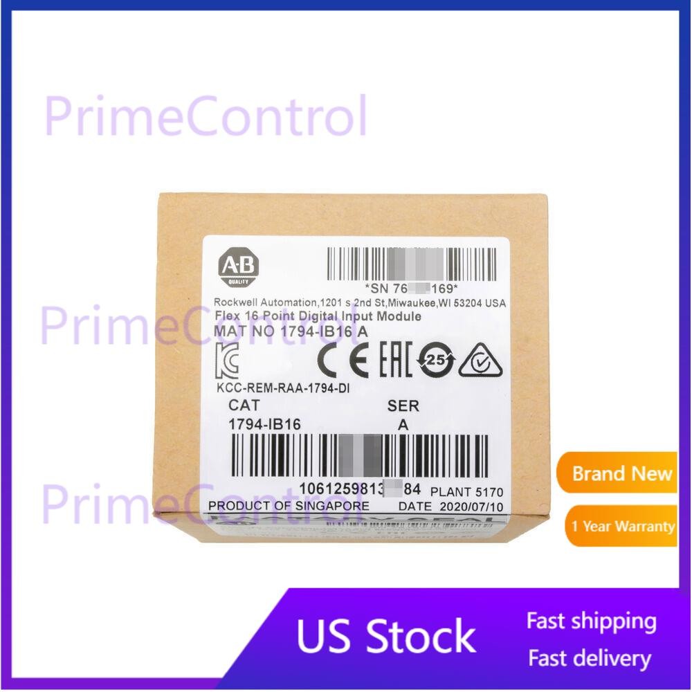 New Factory Sealed Allen-Bradley 1794-IB16 Flex I/O Input Module US Free Tax