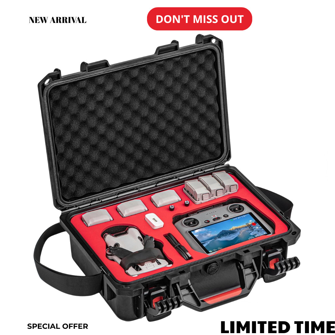 NEW Waterproof Hard Carry Case for Mini 3/4 Pro Fly More Combo Drone