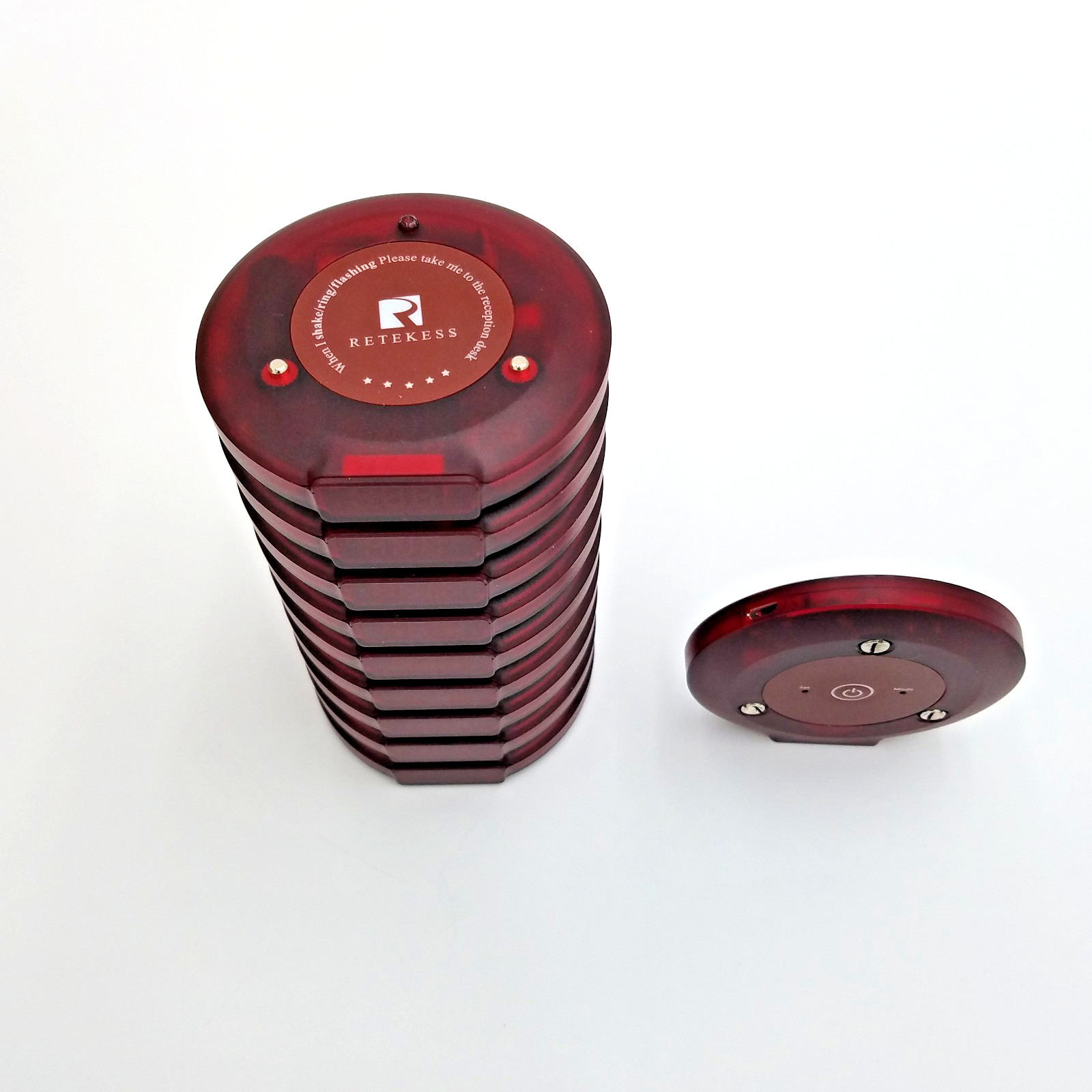 Retekess T119 Restaurant Pager System 10 Coaster Pagers w/ Box Open Box