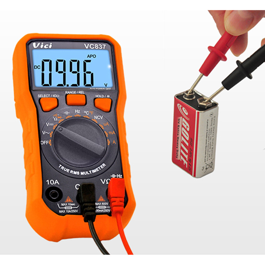 VC837 Digital Multimeter DMM True RMS 6000 Auto Range Capacitance Resistance NCV