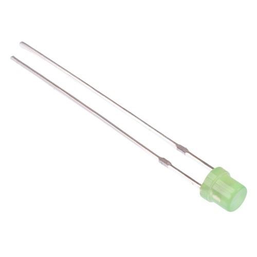 50 x Green 3mm Concave Diffused LED 750mcd 120°