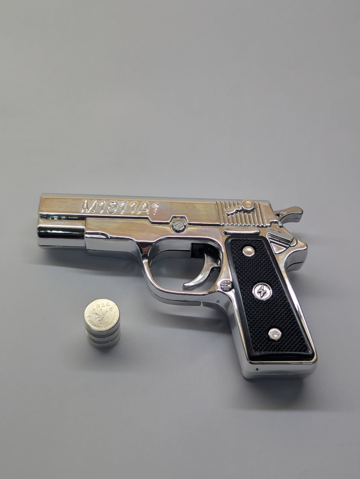 M1911A1 Mini Gun Keychain Laser Pointer, LED Flashlight 1/6 Scale