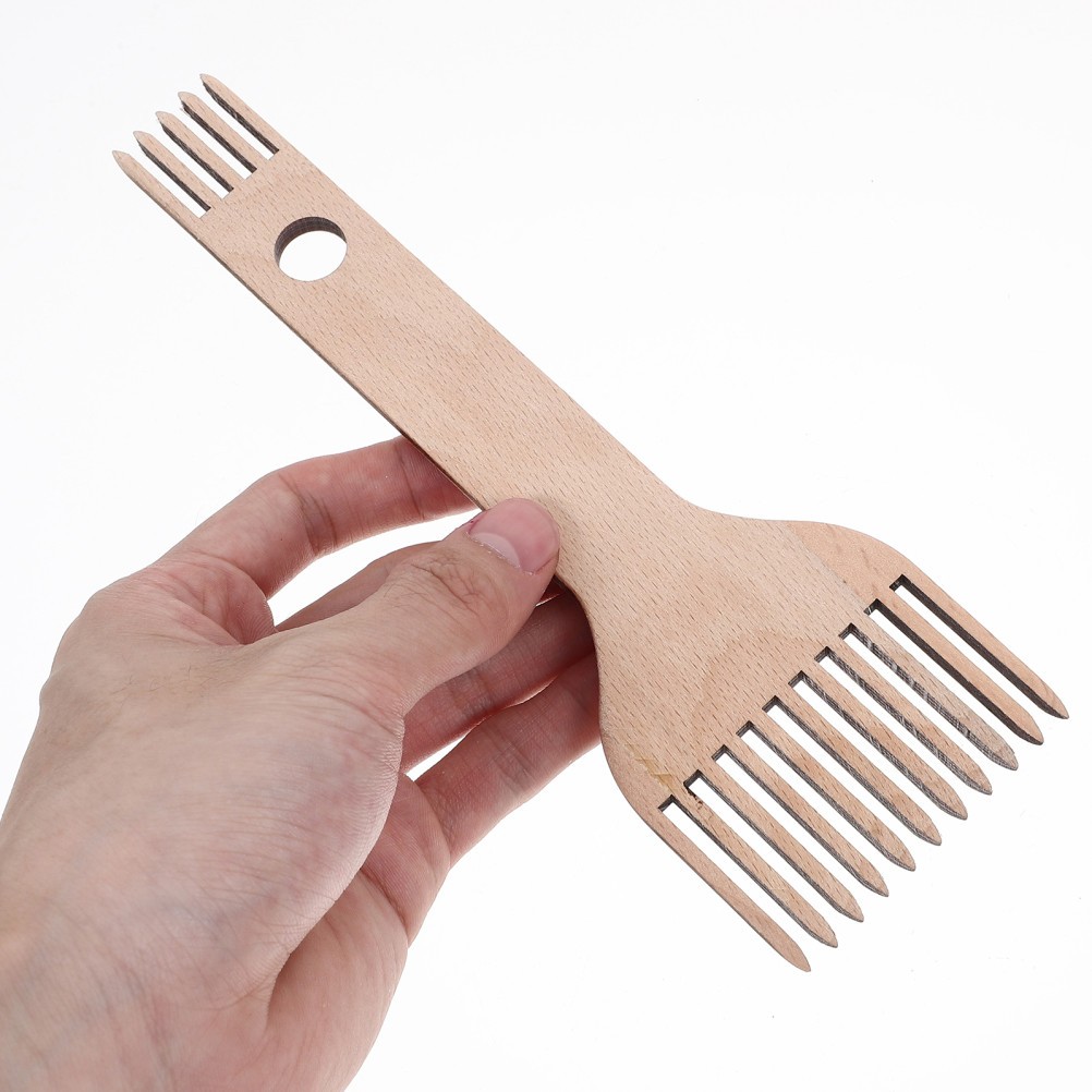 2 Pcs Loom Set Weave Comb Hand Weaving Tools Double-ended Machine