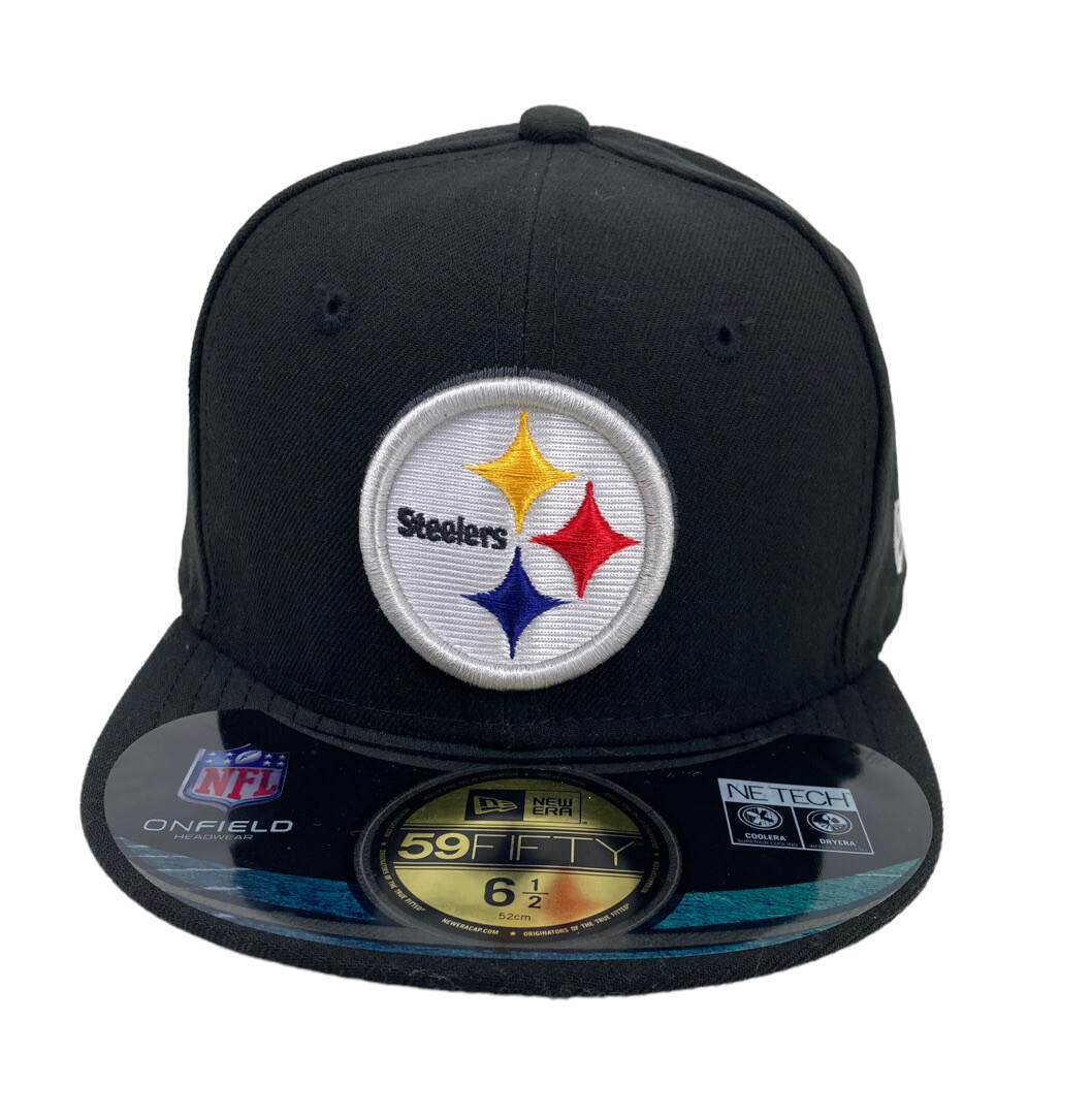 Kids New Era Pittsburgh Steelers 59 Fifty Fitted black hat size 6 1/2