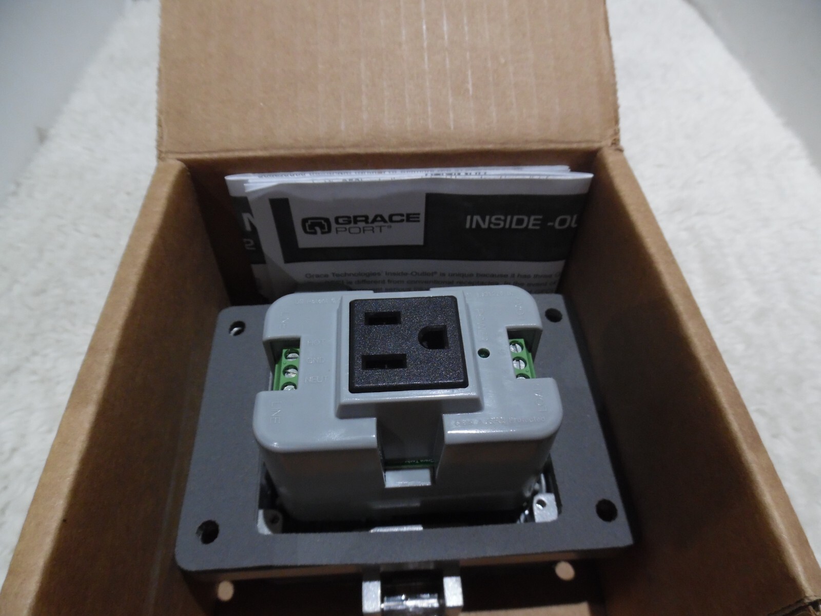 Grace P-R62-K4RF0 Panel Interface Connector Category 6 Ethernet GFCI Duplex