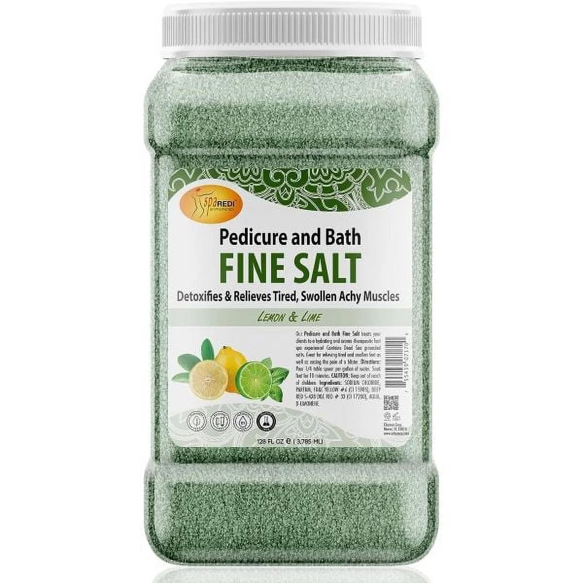 Spa Redi Pedi Bath Fine Salt Mint and Eucalyptus 128 oz