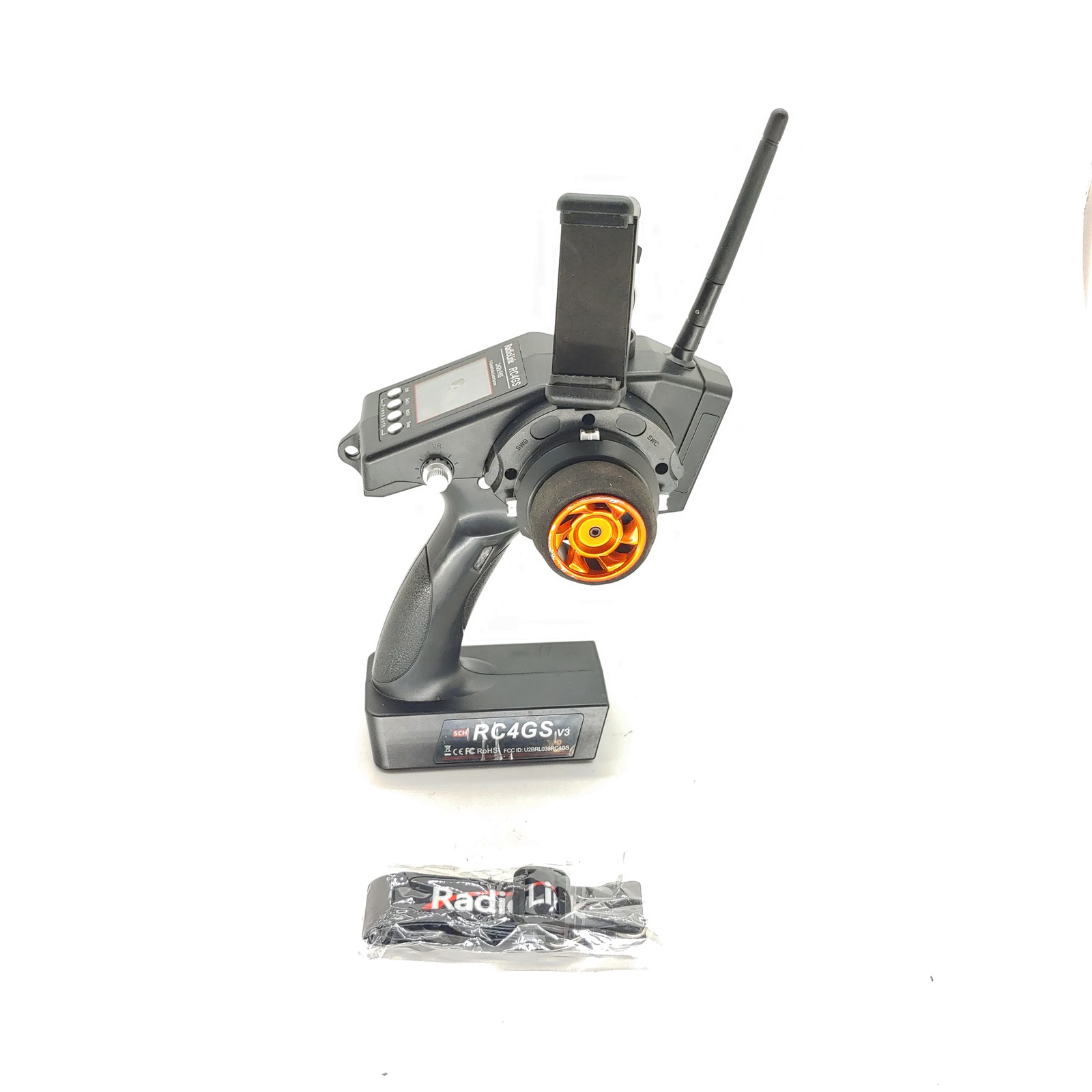Radiolink RC4GS 2.4G 4 Channels RC Transmitter W/ Radiolink Strap + Phone Holder