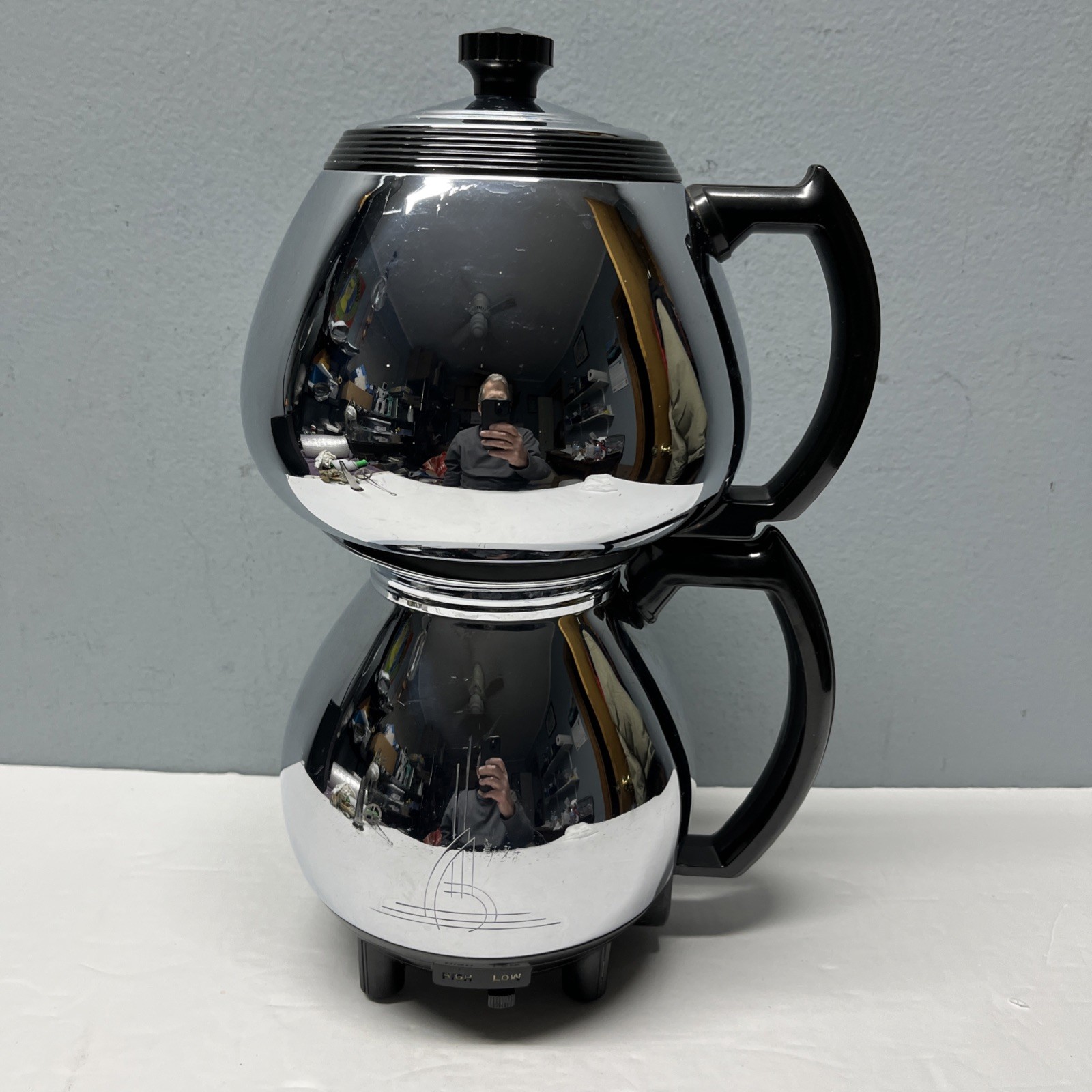 Vintage Sunbeam Coffeemaster C30A Chrome Vacuum Coffee Maker  No Cord READ