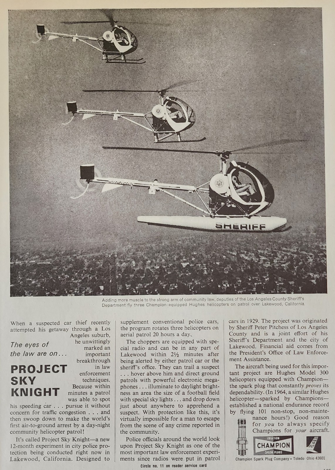 Hughes Helicopter Picture Magazine Ad Original Vintage Wall Art Decor