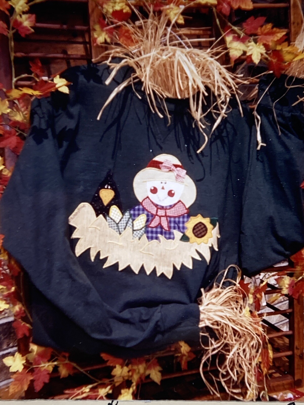 Homegrown Primitive Applique Patterns Hay Howdy Scarecrow Hay Sunflower