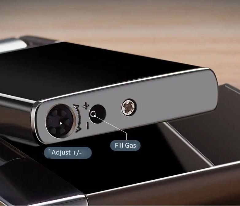 Classy Elegant Cigarette Lighter With Lever Ignititon Windproof Refillable