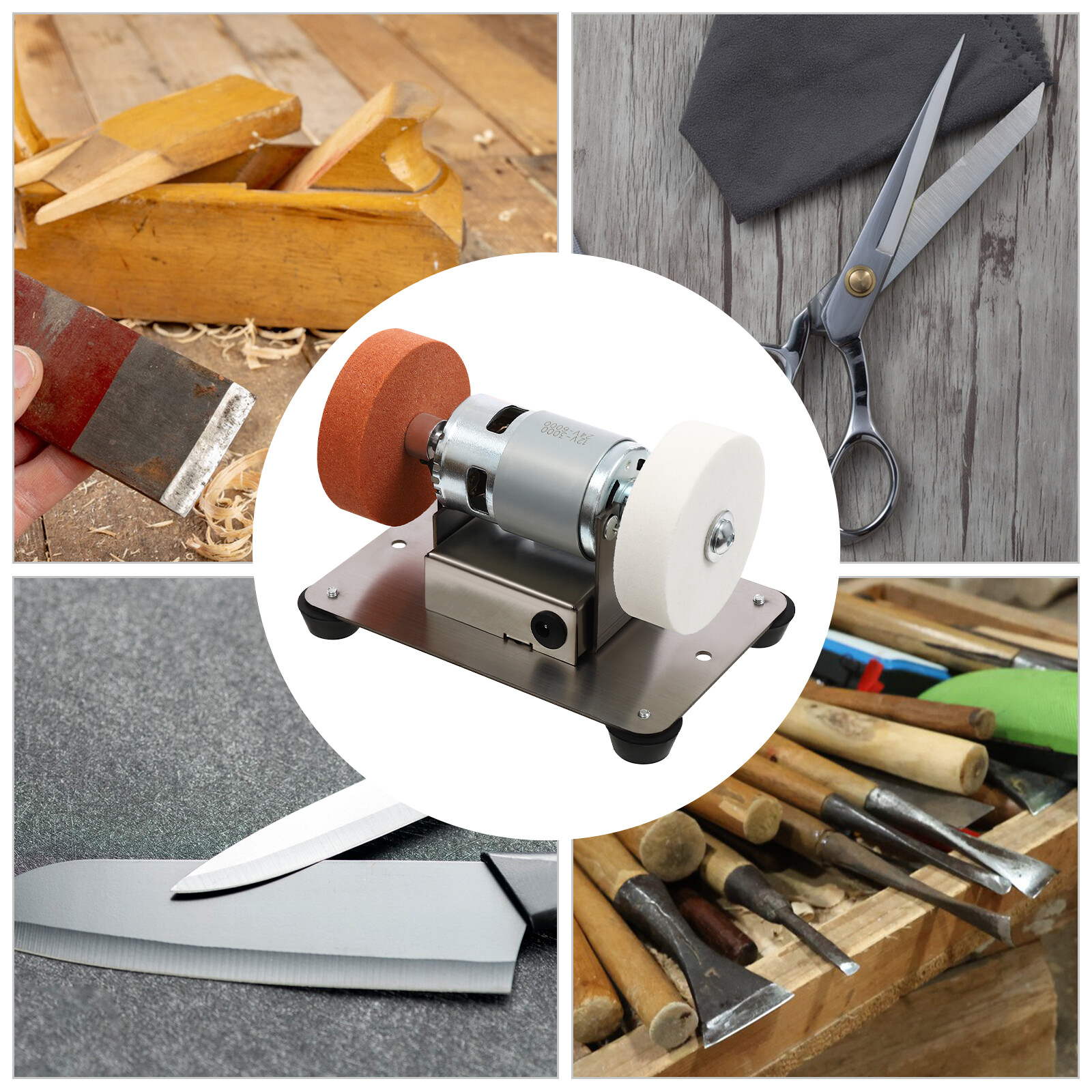 Electric Benchtop Sander with Variable Speed Control for Grinding Tasks